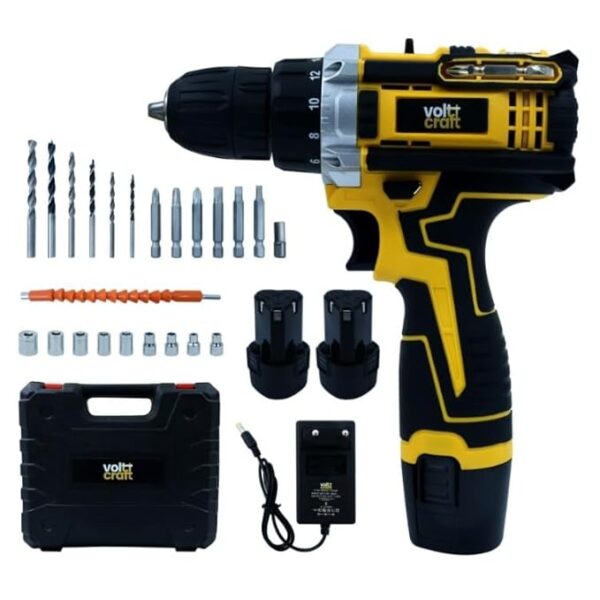 51C5c3F26sL._SX679_ Voltcraft 12 V Cordless Drill Machine With Two Batteries And One Charger