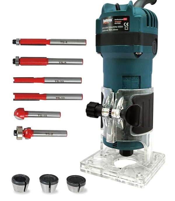 71c+NZr-2xL._SX679_ BALLOREX KS-T036 550W 30000 RPM Heavy Duty Professional Wood Trimmer/Router (6-6.35 mm) machine